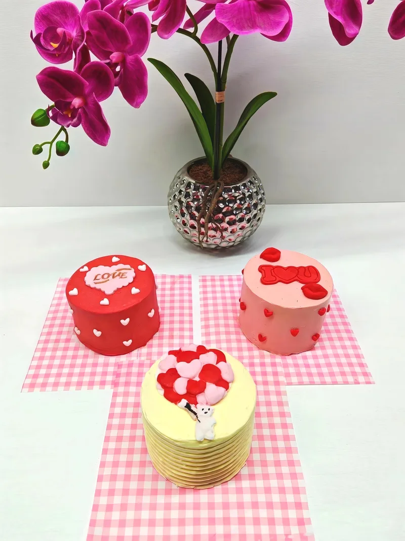 Valentines Cake and Cupcakes